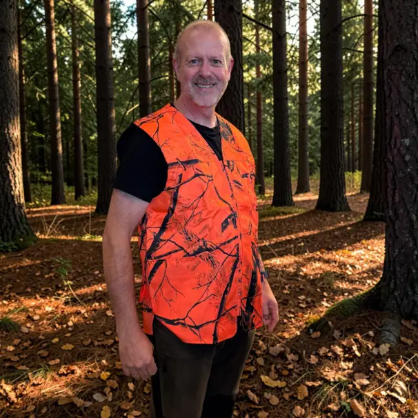 Slidstærk hunde- og sikkerhedsvest, orange camouflage