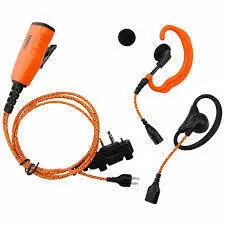 ICOM Headset PRO-U610L Orange stofkabel, »3-i-1« C- og D-bøjle / Peltor & mikrofon/PTT