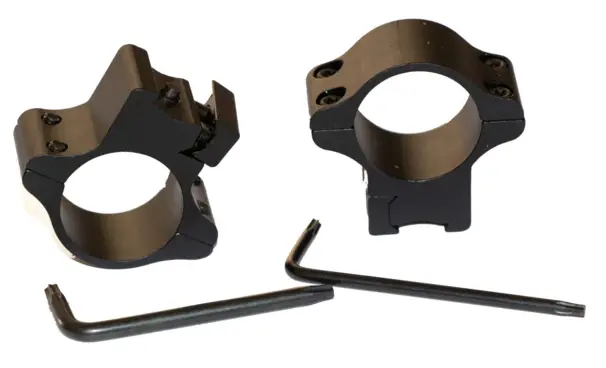Montageringe i Aluminium til riffelkikkert. Ø 30 mm, High. 11 mm spor