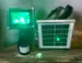 Ljus till foderplatsen inkl. solpanel, batteri och PIR-sensor (Grön)