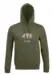 Hoodie med vildsvinsmotiv