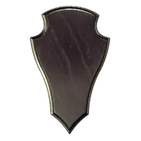 Ek bock / troféplatta till rådjur (Skjold)