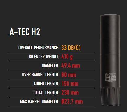 A-tec H2 ljuddämpare