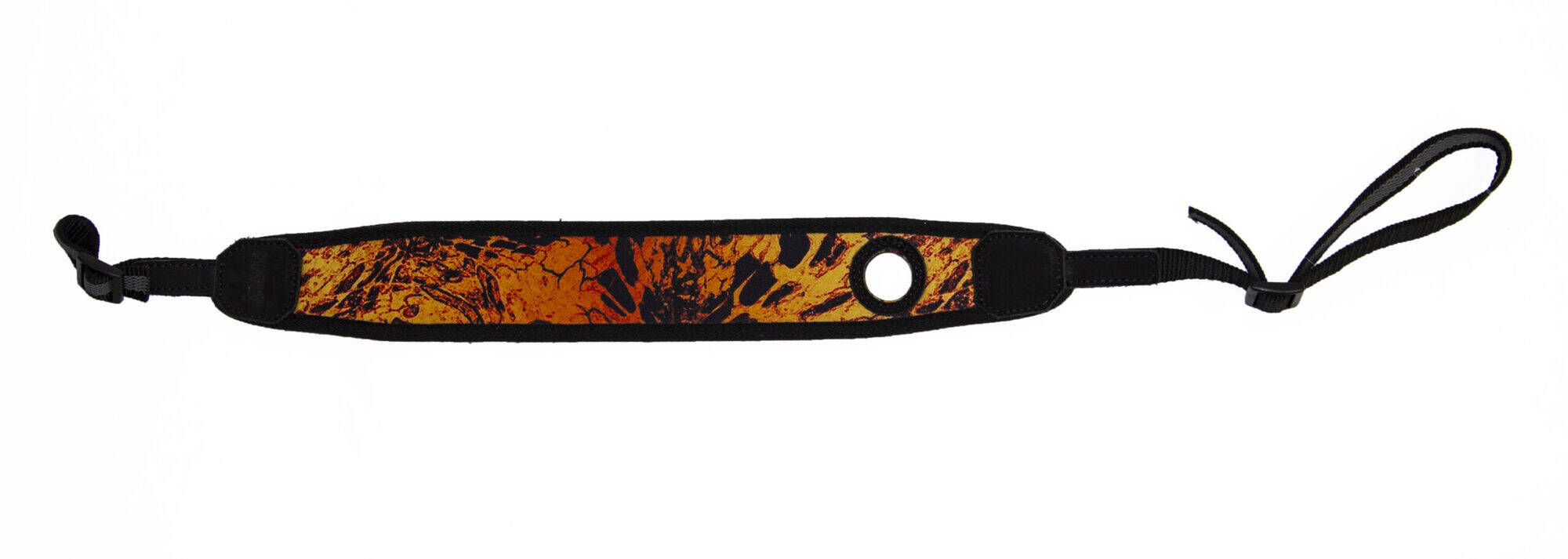 Gevärrem / Riffelslinga med tumhål (Orange camo)